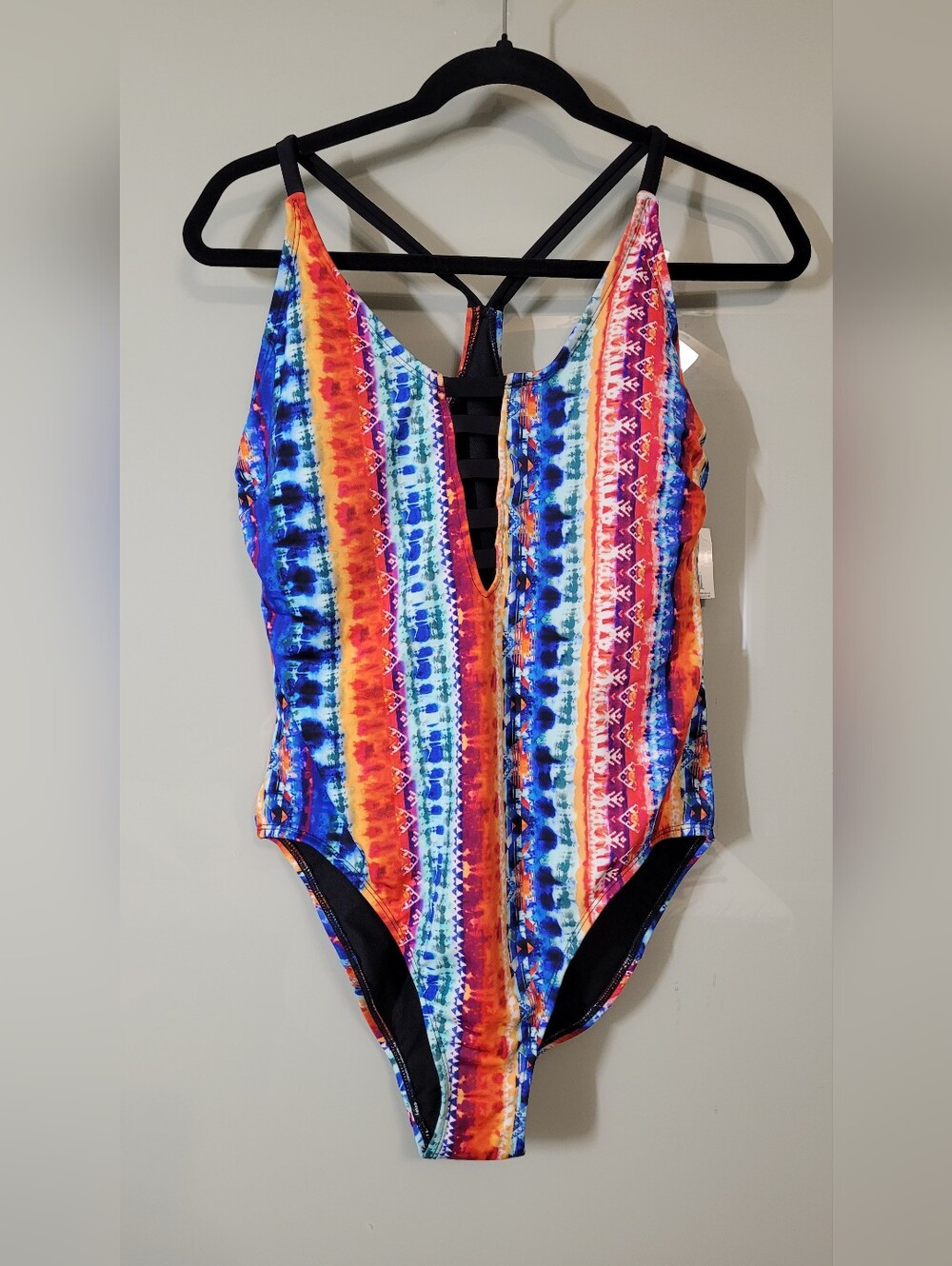 George Plus Junior Fit NWT One-Piece Swimsuit Multi-Coloured Tie-Dye Pattern